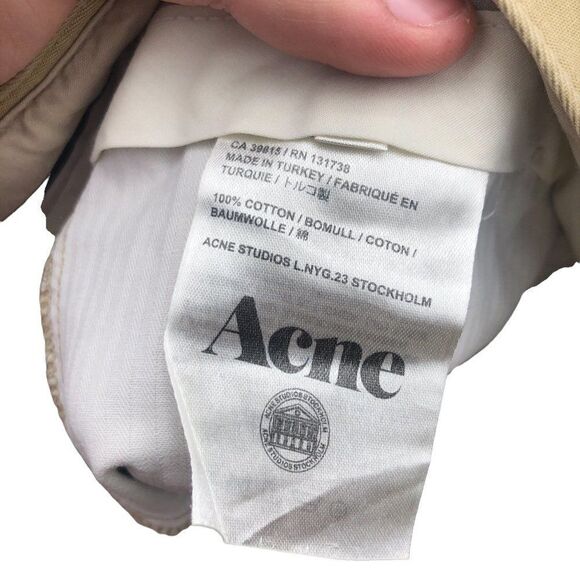 Vintage Acne Studios Jeans Size 36/52 Roc Twill Brown - Picture 12 of 12